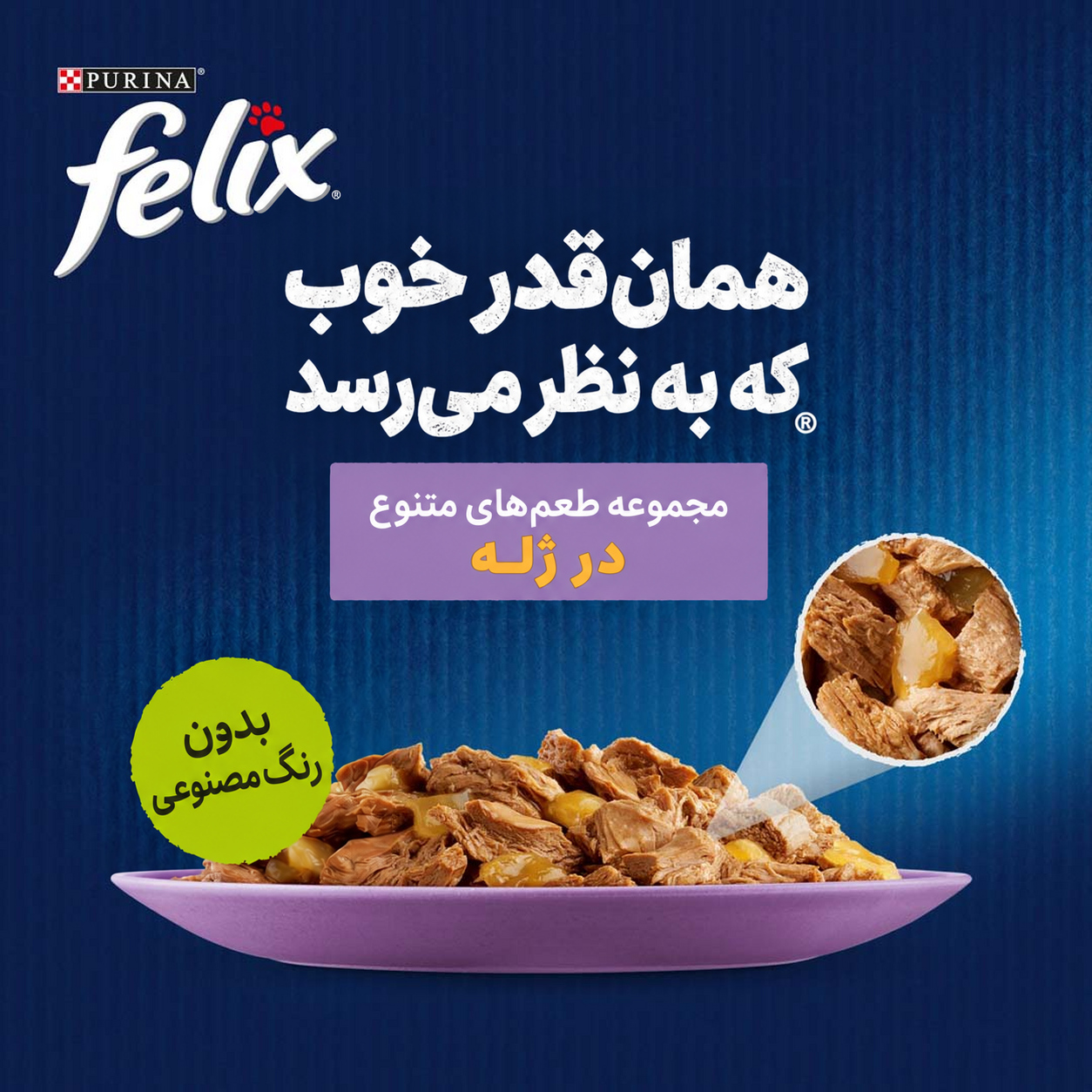 غذای پوچ گربه بالغ با طعم مرغ فلیکس Felix ,Pouch Chicken وزن 85 گرم - تصویر 2
