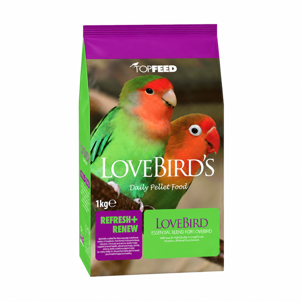 غذای خشک طوطی برزیلی تاپ فید TopFeed LoveBirds وزن 1 کیلوگرم